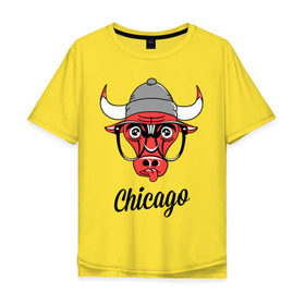 Мужская футболка хлопок Oversize с принтом Chicago swag в городе Новоалтайск, 100% хлопок | свободный крой, круглый ворот, “спинка” длиннее передней части | chicago bulls | swag | swag style | буйвол | бык | одежда сваг | сваг | сваг стиль | свег | свог | свэг | чикаго | чикаго булз