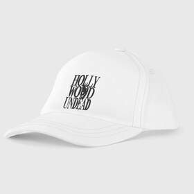 Детская бейсболка с принтом HollyWoodUndead в городе Новоалтайск, 100% хлопок | классический козырек, металлическая застежка-регулятор размера | hollywood undead | hu | hu mask one color | undead | птица с гранатой | рок реп группа hollywood undead