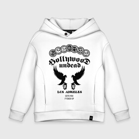 Детское худи Oversize хлопок с принтом HU Gets you fucked up в городе Новоалтайск, френч-терри — 70% хлопок, 30% полиэстер. Мягкий теплый начес внутри —100% хлопок | боковые карманы, эластичные манжеты и нижняя кромка, капюшон на магнитной кнопке | hollywood undead | группы | зарубежный рэп | музыка | музыкальные группы | рэп