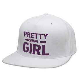 Кепка снепбек с прямым козырьком с принтом Pretty swag girl в городе Новоалтайск, хлопок 100% |  | девушка | девчонка | сваг | свэг