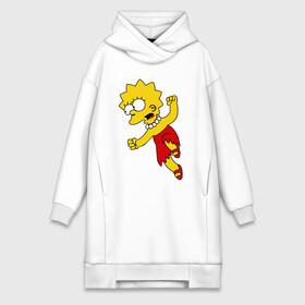 Платье-худи хлопок с принтом Лиза бой без правил в городе Новоалтайск,  |  | lisa simpson | simpsons | драка | лиза симпсон | симпсоны
