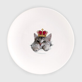 Тарелка с принтом Pretty kitten в городе Новоалтайск, фарфор | диаметр - 210 мм
диаметр для нанесения принта - 120 мм | kitten | meow | meow kitten | киса | корона | корона на голове кота | кот | кот с короной | котик | котэ | котяра | кошка | прикольный кот
