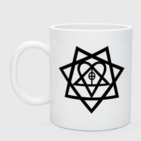 Кружка с принтом Heartagram в городе Новоалтайск, керамика | объем — 330 мл, диаметр — 80 мм. Принт наносится на бока кружки, можно сделать два разных изображения | Тематика изображения на принте: him