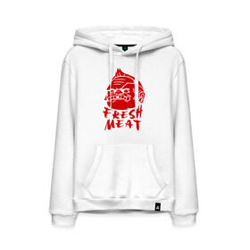 Мужская толстовка хлопок с принтом Fresh meat (Свежее мясо) в городе Новоалтайск, френч-терри, мягкий теплый начес внутри (100% хлопок) | карман-кенгуру, эластичные манжеты и нижняя кромка, капюшон с подкладом и шнурком | Тематика изображения на принте: dota | dota 2 | дота | дота 2 | игры