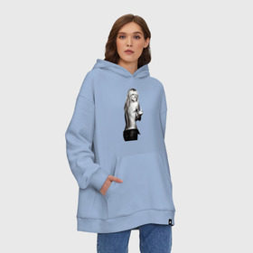 Худи SuperOversize хлопок с принтом Heidi Klum says, Fuck Off! в городе Новоалтайск, 70% хлопок, 30% полиэстер, мягкий начес внутри | карман-кенгуру, эластичная резинка на манжетах и по нижней кромке, двухслойный капюшон
 | heidi | heidi klum | heidi klum says | klum | девушка | обнажённая девушка | подарок мужчине | пошел ты | хайди клум