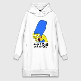 Платье-худи хлопок с принтом Don	 make me angry в городе Новоалтайск,  |  | simpsons | мультики | мультфильмы | не зли меня | симпсоны