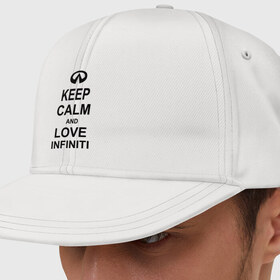 Кепка снепбек с прямым козырьком с принтом keep calm and love infiniti в городе Новоалтайск, хлопок 100% |  | автомобили | машины | сохраняй спокойствие и люби инфинити | тачки