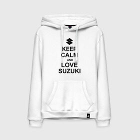Мужская толстовка хлопок с принтом keep calm and love suzuki в городе Новоалтайск, френч-терри, мягкий теплый начес внутри (100% хлопок) | карман-кенгуру, эластичные манжеты и нижняя кромка, капюшон с подкладом и шнурком | автомобили | машины | сохраняй спокойствие и люби сузуки | тачки