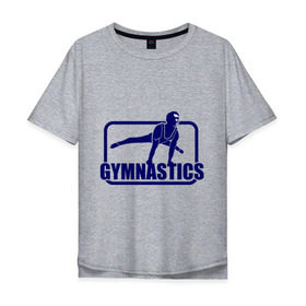 Мужская футболка хлопок Oversize с принтом Gimnastic (Гимнастика) в городе Новоалтайск, 100% хлопок | свободный крой, круглый ворот, “спинка” длиннее передней части | sport | брусья | гимнаст | снаряд | спортсмен | тренировка | упражнения