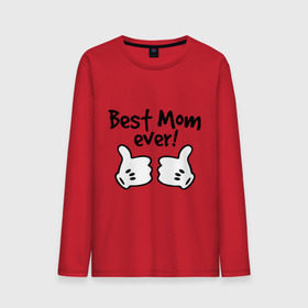 Мужской лонгслив хлопок с принтом Best Mom ever! (самая лучшая мама) в городе Новоалтайск, 100% хлопок |  | бест мам | мама | подарки родным | подарок маме
