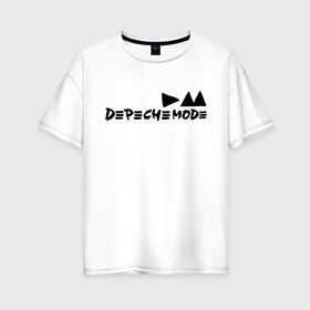 Женская футболка хлопок Oversize с принтом Depeche mode (9) в городе Новоалтайск, 100% хлопок | свободный крой, круглый ворот, спущенный рукав, длина до линии бедер
 | Тематика изображения на принте: depeche | depeche mode | mode | депеш мод | дипиш мод | музыка | рок группа