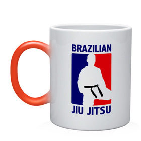 Кружка хамелеон с принтом Джиу-джитсу (Jiu jitsu) в городе Новоалтайск, керамика | меняет цвет при нагревании, емкость 330 мл | brazilian | бой | джиу джитсу | карате | черный пояс