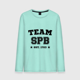 Мужской лонгслив хлопок с принтом Team Saint-Petersburg в городе Новоалтайск, 100% хлопок |  | team spb | город | города | города россии | питер | санкт петербург | спб
