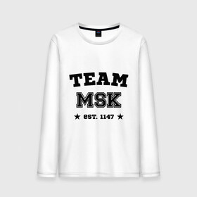 Мужской лонгслив хлопок с принтом Team Moscow в городе Новоалтайск, 100% хлопок |  | moscow | team msk | город | города | города россии | москва | мск