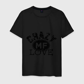 Мужская футболка хлопок с принтом Crazy MF love в городе Новоалтайск, 100% хлопок | прямой крой, круглый вырез горловины, длина до линии бедер, слегка спущенное плечо. | crazy | crazy mf | crazy mf love | love | rap