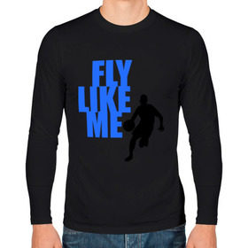 Мужской лонгслив хлопок с принтом Fly like me. в городе Новоалтайск, 100% хлопок |  | basketball | баскетбол | баскетболист | спорт