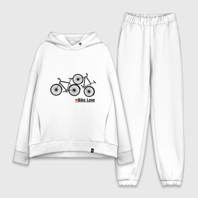 Женский костюм хлопок Oversize с принтом Bike Love в городе Новоалтайск,  |  | bike love | байкерам | велосипеды | для байкеров | для мотоциклистов | мотоциклистам
