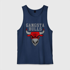 Мужская майка хлопок с принтом Gangsta bulls в городе Новоалтайск, 100% хлопок |  | bshirts | bulls | cihago bulls | gangsta bulls | swag | sweg | бык | красный бык | сваг | свег | чикаго булс