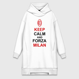 Платье-худи хлопок с принтом keep calm and Forza Milan в городе Новоалтайск,  |  | болельщикам | матч | милан | спорт | фк | футбол | футбольный клуб