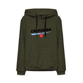 Мужская толстовка хлопок с принтом California в городе Новоалтайск, френч-терри, мягкий теплый начес внутри (100% хлопок) | карман-кенгуру, эластичные манжеты и нижняя кромка, капюшон с подкладом и шнурком | америка | география | калифорния | политические | сша | штаты