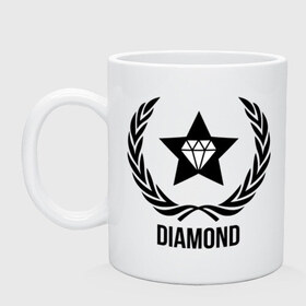 Кружка с принтом Diamond Star в городе Новоалтайск, керамика | объем — 330 мл, диаметр — 80 мм. Принт наносится на бока кружки, можно сделать два разных изображения | bshirts | swag | алмаз | бриллиант | драгоценности | камень | сваг | свэг