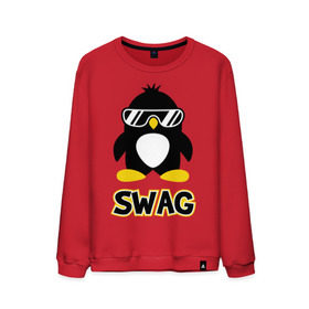 Мужской свитшот хлопок с принтом SWAG Penguin в городе Новоалтайск, 100% хлопок |  | пингвин