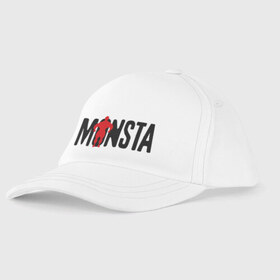 Детская бейсболка с принтом Monsta в городе Новоалтайск, 100% хлопок | классический козырек, металлическая застежка-регулятор размера | Тематика изображения на принте: monsta | силовой спорт | силовой экстрим | спорт