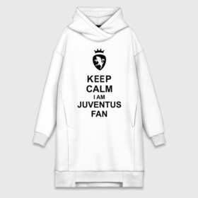 Платье-худи хлопок с принтом keep calm I am juventus fan в городе Новоалтайск,  |  | juventus | keep calm | болельщик | кип калм | фанат | футбол | ювентус