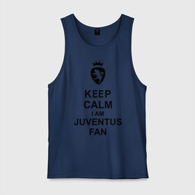 Мужская майка хлопок с принтом keep calm I am juventus fan в городе Новоалтайск, 100% хлопок |  | juventus | keep calm | болельщик | кип калм | фанат | футбол | ювентус
