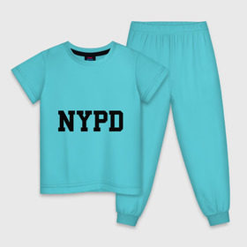 Детская пижама хлопок с принтом NYPD в городе Новоалтайск, 100% хлопок |  брюки и футболка прямого кроя, без карманов, на брюках мягкая резинка на поясе и по низу штанин
 | new york | силовые структуры