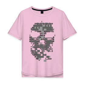 Мужская футболка хлопок Oversize с принтом watch dogs skull в городе Новоалтайск, 100% хлопок | свободный крой, круглый ворот, “спинка” длиннее передней части | знаки | сторожевые псы | цифры | череп