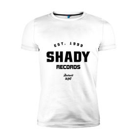 Мужская футболка премиум с принтом Shady records в городе Новоалтайск, 92% хлопок, 8% лайкра | приталенный силуэт, круглый вырез ворота, длина до линии бедра, короткий рукав | хип хоп