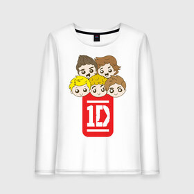 Женский лонгслив хлопок с принтом 1D в городе Новоалтайск, 100% хлопок |  | 1d | music | one direction | гарри стайлс | зейн малик | карикатура | лиам пейн | луи томлинсон | найл хоран