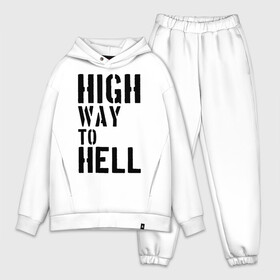 Мужской костюм хлопок OVERSIZE с принтом High way to hell в городе Новоалтайск,  |  | acdc | rock | блюз рок | рок | рок группа | рок н ролл | хард рок | эйсидиси