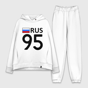 Женский костюм хлопок Oversize с принтом Чеченская республика (95) в городе Новоалтайск,  |  | 95 | rus 95 | регион 95 | чеченская республика | чеченская республика 95