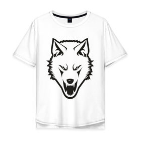 Мужская футболка хлопок Oversize с принтом Сопротивление (white) в городе Новоалтайск, 100% хлопок | свободный крой, круглый ворот, “спинка” длиннее передней части | белый волк | волк | русский | сопротивление | я русский