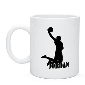 Кружка с принтом Michael Jordan. в городе Новоалтайск, керамика | объем — 330 мл, диаметр — 80 мм. Принт наносится на бока кружки, можно сделать два разных изображения | basketball | баскетбол | джордан | майкл джордан | спорт
