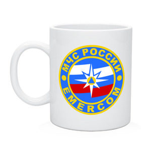 Кружка с принтом МЧС России в городе Новоалтайск, керамика | объем — 330 мл, диаметр — 80 мм. Принт наносится на бока кружки, можно сделать два разных изображения | emercom | министерство чрезвычайных ситуаций | мчс | мчс россии | россия