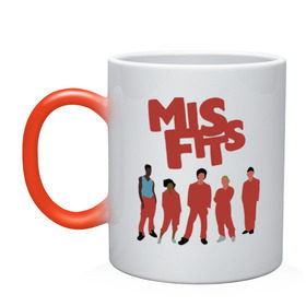 Кружка хамелеон с принтом Misfits в городе Новоалтайск, керамика | меняет цвет при нагревании, емкость 330 мл | misfits