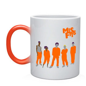 Кружка хамелеон с принтом Misfits в городе Новоалтайск, керамика | меняет цвет при нагревании, емкость 330 мл | misfits