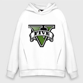 Мужское худи Oversize хлопок с принтом GTA five в городе Новоалтайск, френч-терри — 70% хлопок, 30% полиэстер. Мягкий теплый начес внутри —100% хлопок | боковые карманы, эластичные манжеты и нижняя кромка, капюшон на магнитной кнопке | five | grand theft auto | gta | gta 5 | logo | гта | гта пять | лого | логотип
