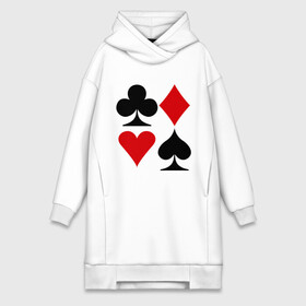 Платье-худи хлопок с принтом Масти карт в городе Новоалтайск,  |  | poker | игра | игры | карточная игра | карты | масти карт | покер