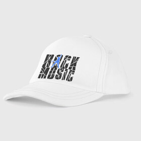 Детская бейсболка с принтом Rock musick (Рок музыка) в городе Новоалтайск, 100% хлопок | классический козырек, металлическая застежка-регулятор размера | Тематика изображения на принте: rock music | rock музыка | музыка | рок
