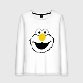 Женский лонгслив хлопок с принтом Sesame Street Elmo Big Smile в городе Новоалтайск, 100% хлопок |  | cookie monster | elmo | sesame street | улица сезам
