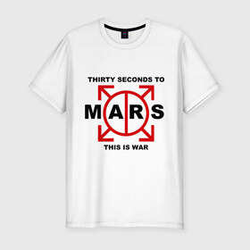 Мужская футболка премиум с принтом 30 seconds to mars в городе Новоалтайск, 92% хлопок, 8% лайкра | приталенный силуэт, круглый вырез ворота, длина до линии бедра, короткий рукав | 30 seconds to mars | logo | rock