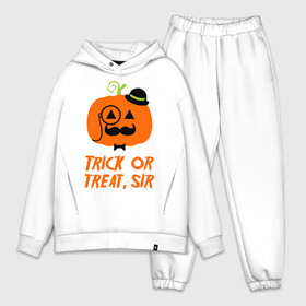 Мужской костюм хлопок OVERSIZE с принтом Trick or treat в городе Новоалтайск,  |  | halloween | trick or treat | подарок на хэллоуин | сюрприз на хэллоуин | тыква | хэллоуин