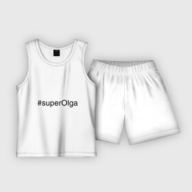 Детская пижама с шортами хлопок с принтом superOlga в городе Новоалтайск,  |  | имена с хэш тегами | ольга | оля | супер