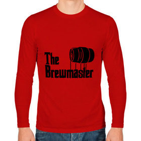 Мужской лонгслив хлопок с принтом The brewmaster (пивовар) в городе Новоалтайск, 100% хлопок |  | крестный отец | парордия | прикол