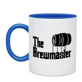 Кружка двухцветная с принтом The brewmaster (пивовар) в городе Новоалтайск, керамика | объем — 330 мл, диаметр — 80 мм. Цветная ручка и кайма сверху, в некоторых цветах — вся внутренняя часть | крестный отец | парордия | прикол