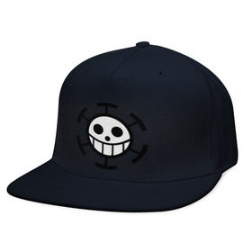 Кепка снепбек с прямым козырьком с принтом One Piece в городе Новоалтайск, хлопок 100% |  | anime | cartoon | one piece | аниме | анимэ | ван | ванпис | смайл | череп